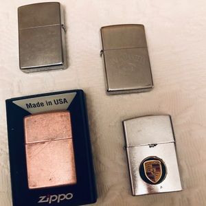 Zippos lighters collection, various